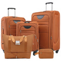 3Pcs Softside Expandable Travel Luggage Set 22/26/30 Inch with Duffel Bag Upright Spinner Wheels Lightweight Softshell