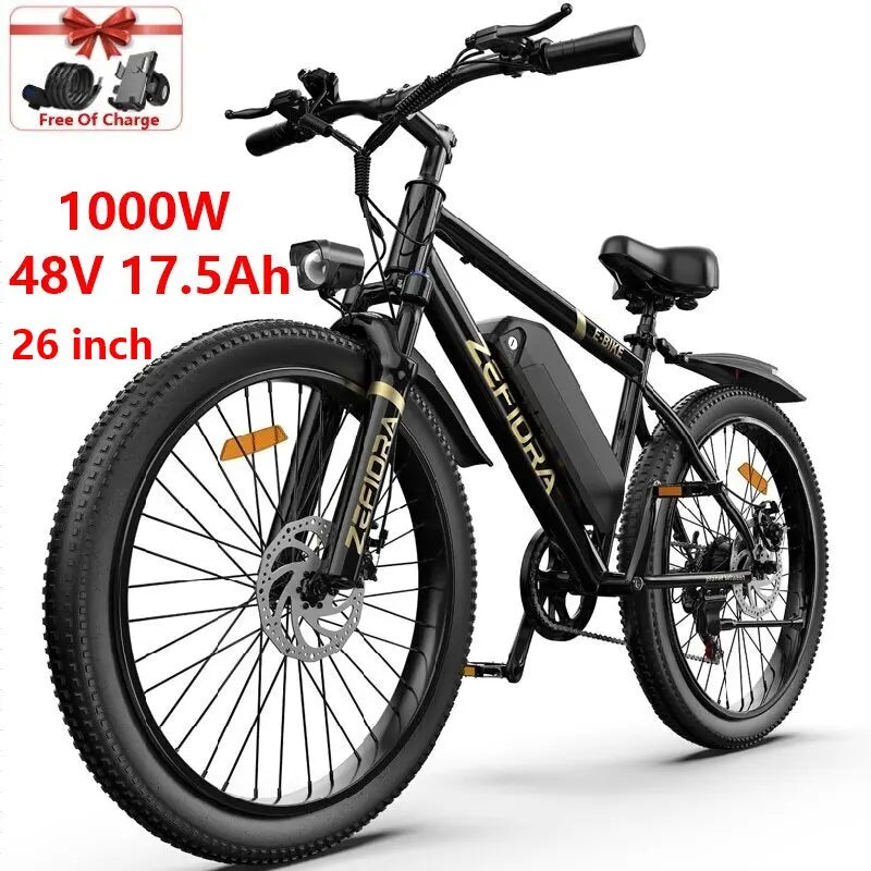 Electric Scooter Adult 1000w 14 26 Inch 30-50mph 30-60miles 48v 10ah 15ah 17.5a Removable Battery,factory Original Electric Bike