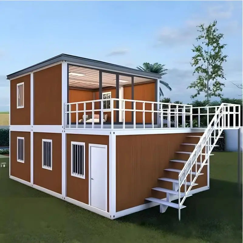 Durable X-Type Steel Structure Flat Pack Container House Easy Install Portable Cabin