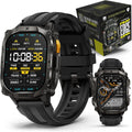Rugged Smart Watch with 1.96" AMOLED, Stainless Steel, IP69K/5ATM, Dual-Band GNSS, Bluetooth Calls for Android and iOS