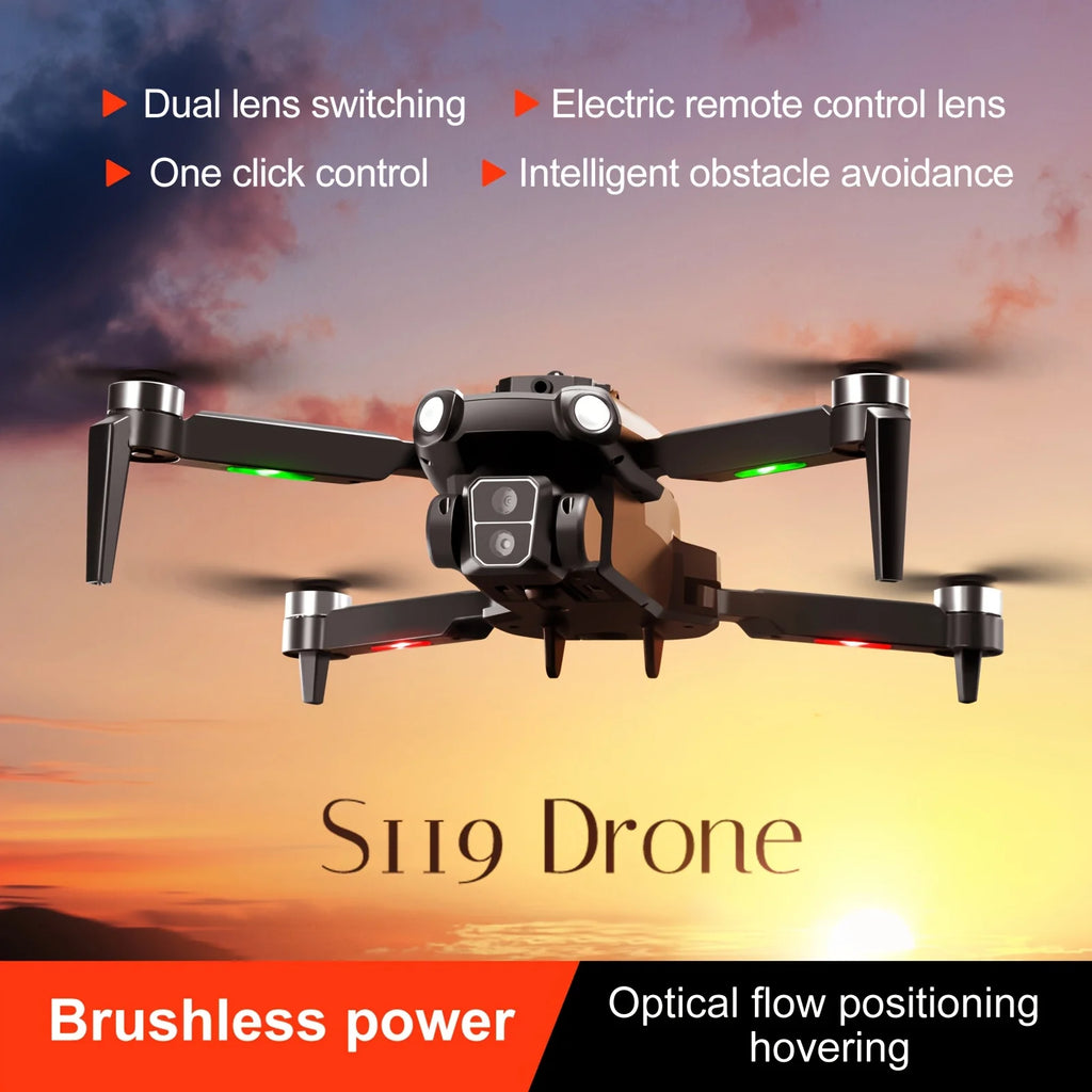S119 Beginner Trajectory Flight Drone 480p Camera Quadcopter Optical Flow Positioning Four-Sided Obstacle Avoidance UAV