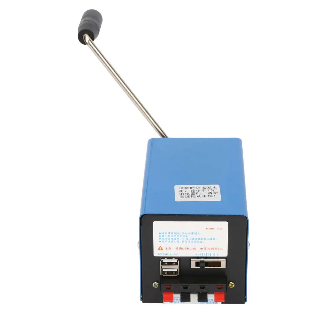 Portable High Power Handcranked Charging Generator USB Charging Emergency Dynamotor USB Charging Generator