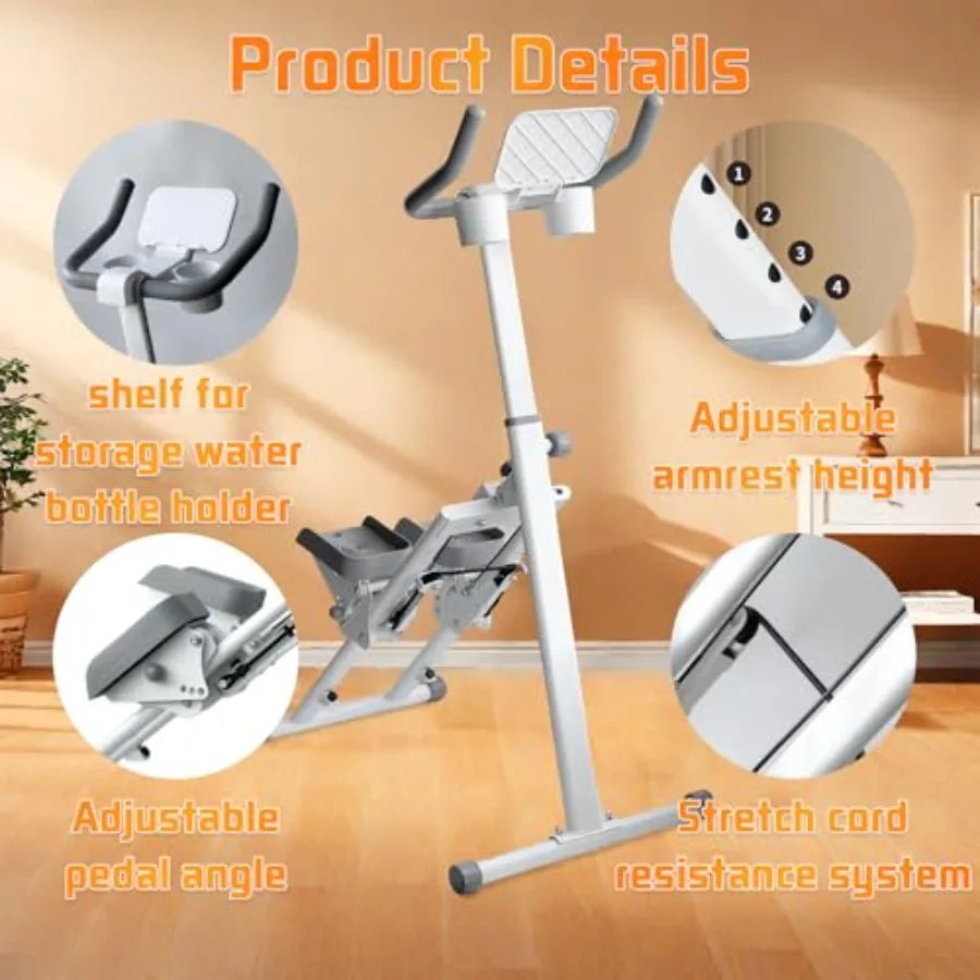 Stair Stepper Folding Vertical Cardio Exercise Climber StairMaster for Exercise at Home Full Body Workout Machine with Handleba
