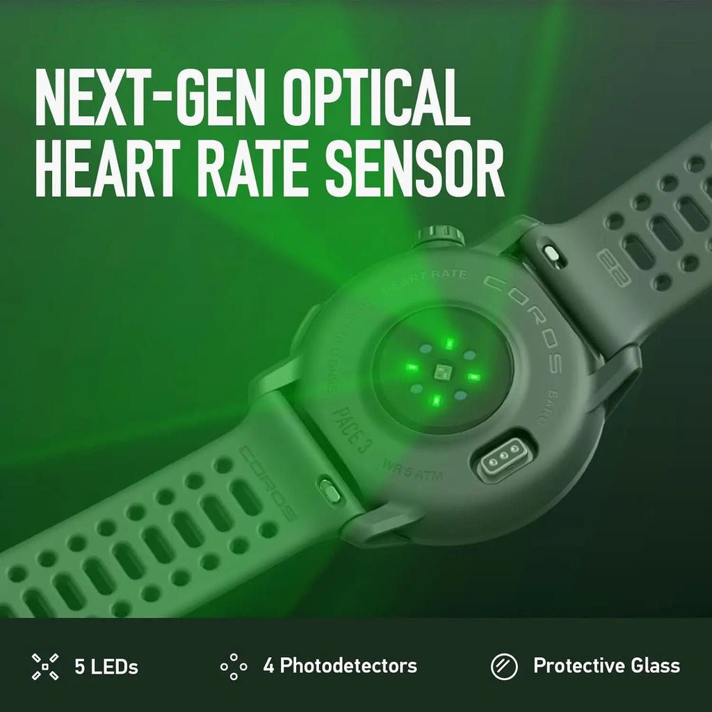 Lightweight GPS Sport Watch with 17-Day Battery, Heart Rate Monitor, Sleep Tracking - Black Silicone