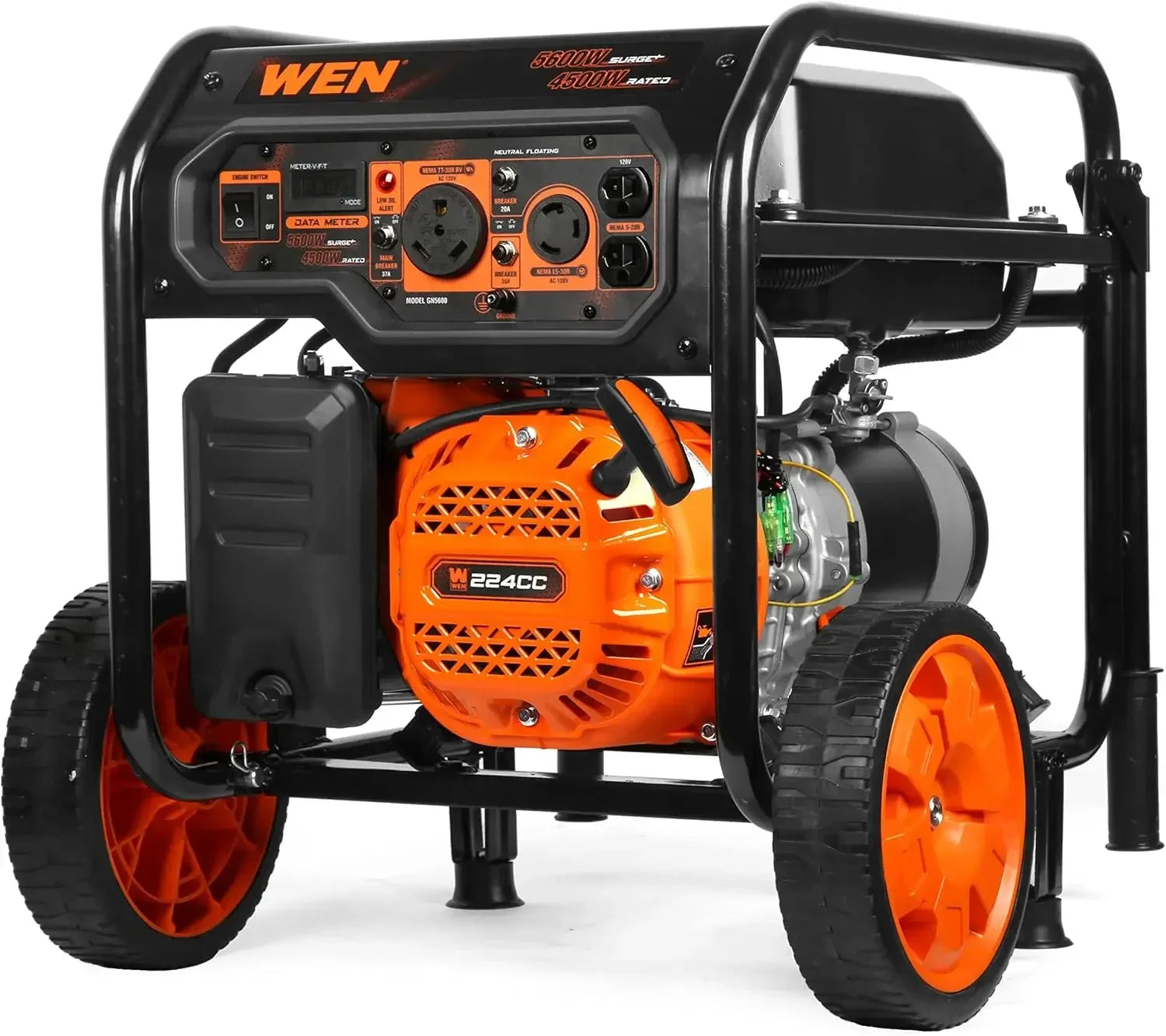 Customizable 5600-Watt Portable Generator, 224cc, Transfer-Switch and RV-Ready (GN5600)