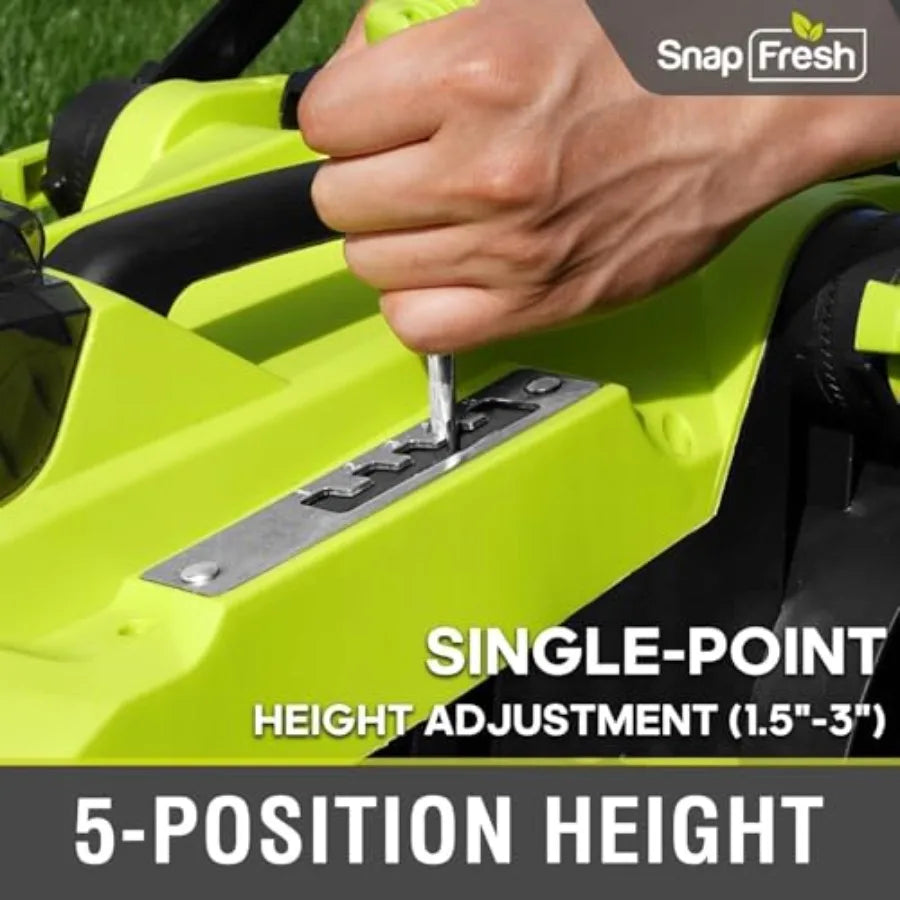 Cordless Electric Lawn Mower 40V 16 Brushless Push Mower with 2 x 4.0Ah Batteries and Fast Charger - Battery Powered Lawn Mower
