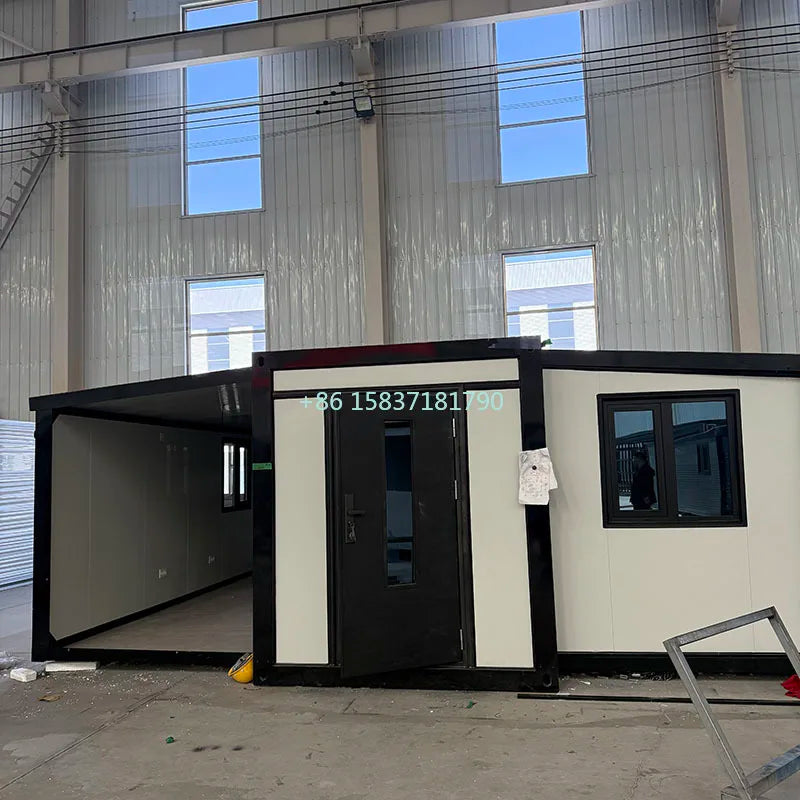 Portable Container House Europe Fold Out Tiny Home Container Ultra-Portable Double-Wing Expandable Container House for Travel