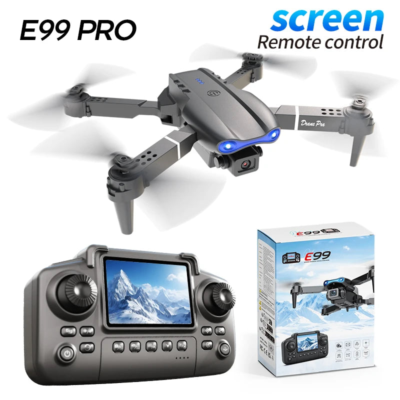 E99 Air Screen Control Drone Professional Wide RC Dron HD 4K Camera Foldable Helicopter Aircraft Quadcopter Drone Kid Gift Toys