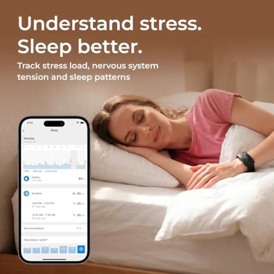 Smart Fitness Tracker for Women Men with Automatic Calorie Tracking Activity and Sleep Monitoring Hydration Stress Alerts 24/7