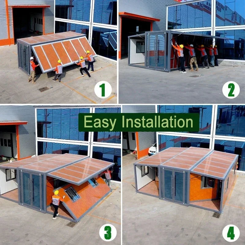 Folding Container House Multifunctional Foldable House Container Office Flat Pack Container House Mobile Tiny Home for Australia
