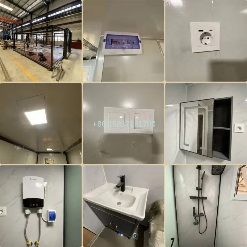 Portable Container House Europe Fold Out Tiny Home Container Ultra-Portable Double-Wing Expandable Container House for Travel