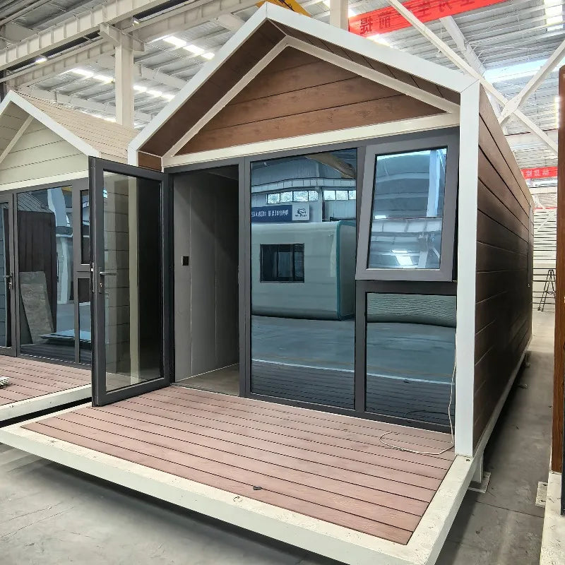Tiny A Frame Triangle Cabin Kit Eco Friendly Wooden Prefab House for Summer Camp Vacation Stay