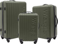 3-Piece Luggage Set with 360-Degree Wheels, Olive Green (30"/26"/22") for Travel