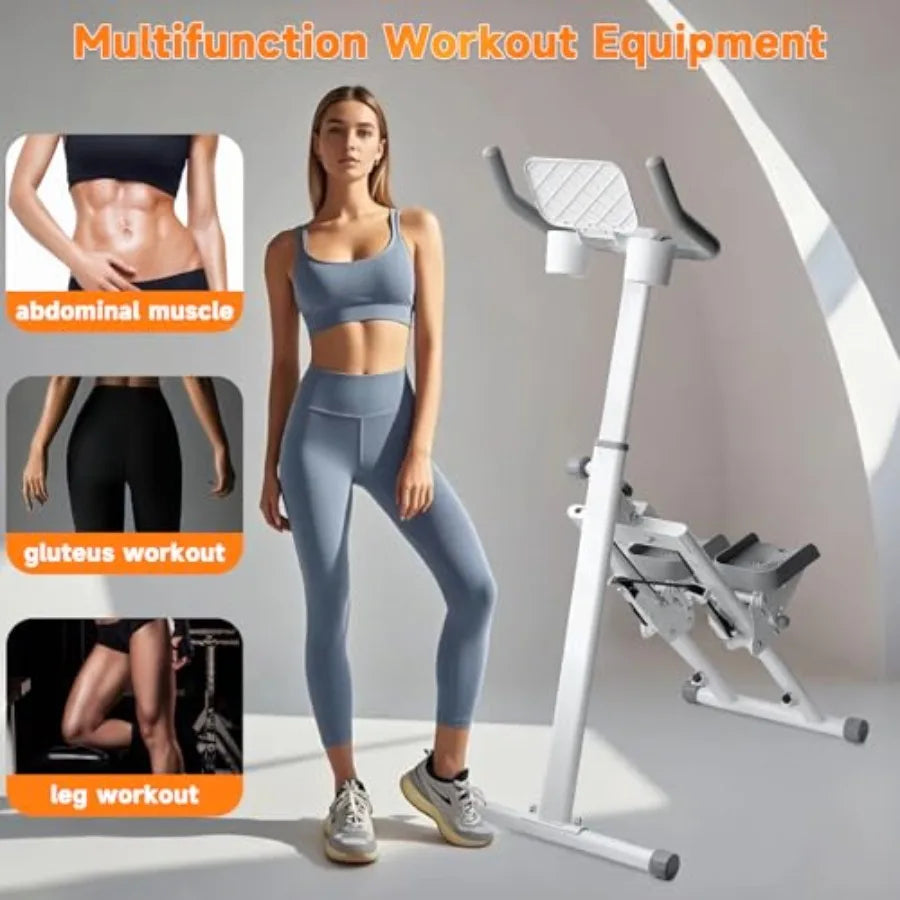 Stair Stepper Folding Vertical Cardio Exercise Climber StairMaster for Exercise at Home Full Body Workout Machine with Handleba
