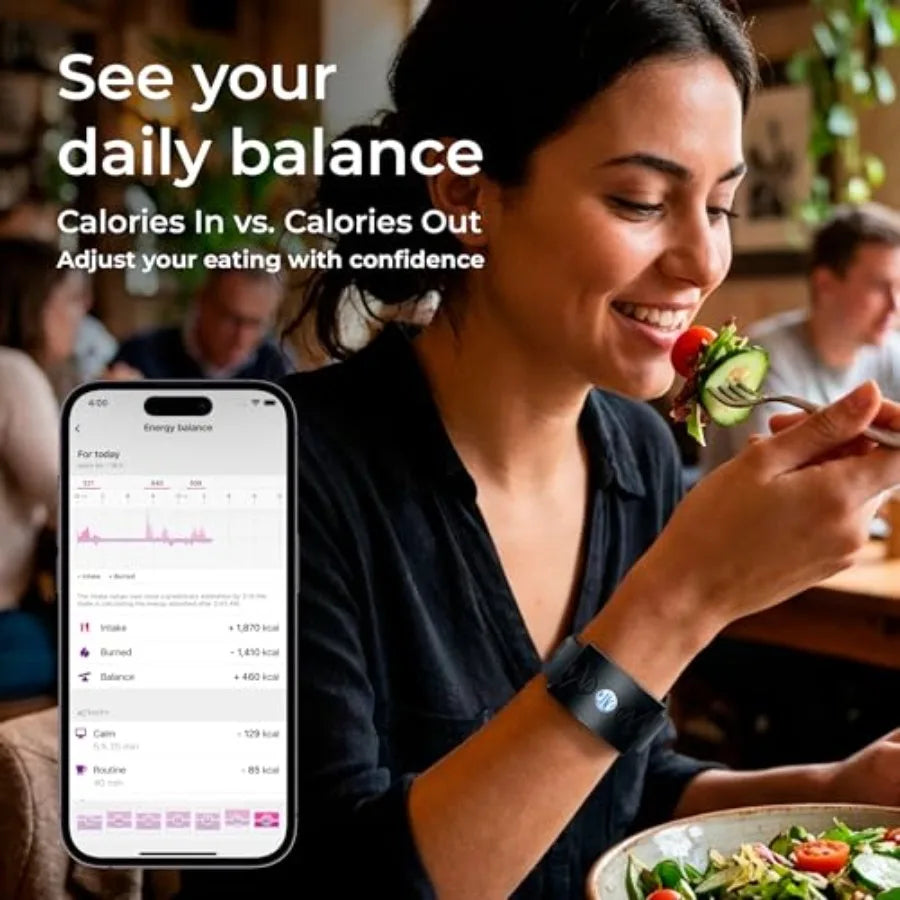 Smart Fitness Tracker for Women Men with Automatic Calorie Tracking Activity and Sleep Monitoring Hydration Stress Alerts 24/7