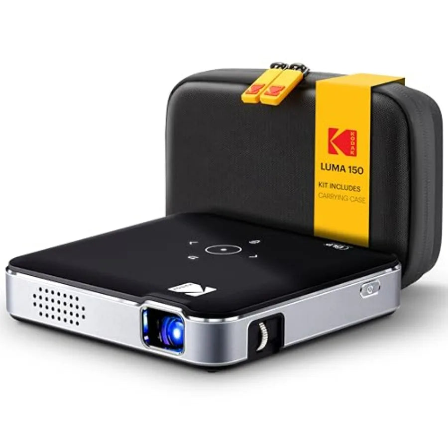 Luma 150 Wireless Mini Pico Projector Black DLP Technology Supports 1080p Resolution with Built-in Stereo Speaker and Rechargea