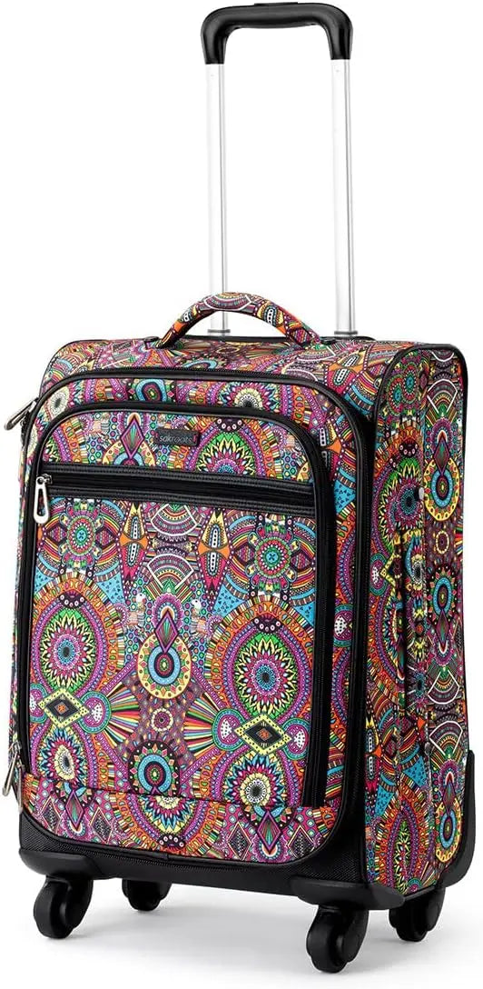 Sustainable 22" Roller Suitcase for Travel, Lightweight and Durable Carry-On Luggage