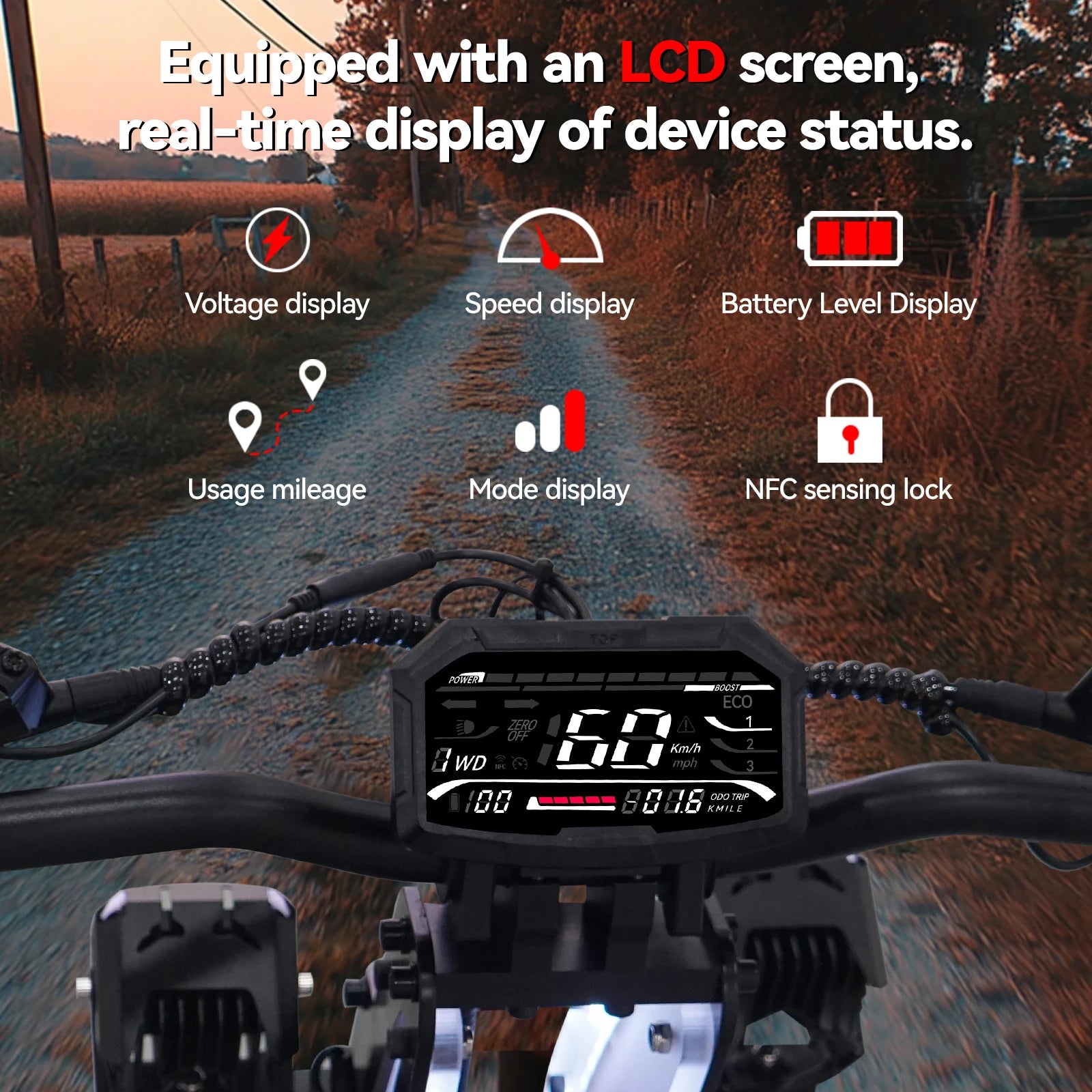 JL86 Electric Scooter 10000W Dual-Motor 60V40Ah 52Mph 75Mile E-Scooter with NFC Bluetooth 13 Inch Tire Electric Scooter Adults