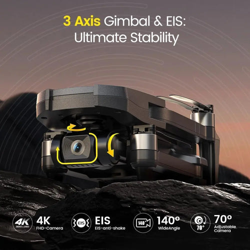 4K GPS Drone with 3-Axis Gimbal, Foldable Quadcopter for Adults, 10000ft Range, Follow Me & Auto Return