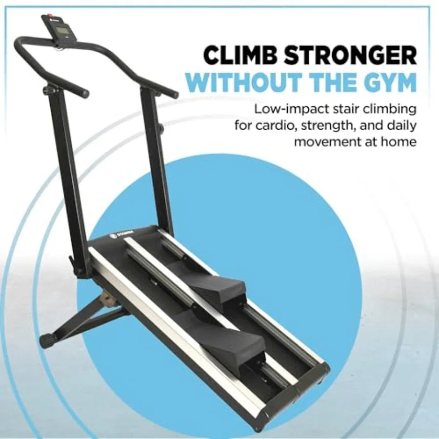 Climber Compact Exercise Machine for Home Workout in Black with Durable Steel Frame and Smooth Resistance for Effective Cardio