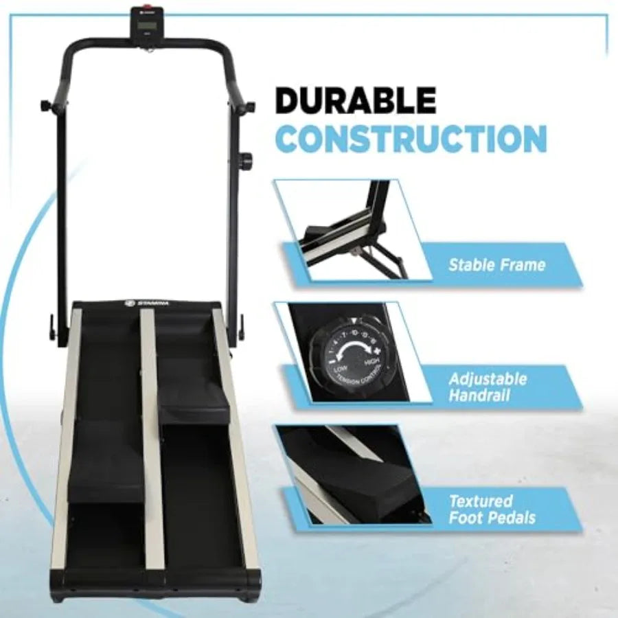Climber Compact Exercise Machine for Home Workout in Black with Durable Steel Frame and Smooth Resistance for Effective Cardio