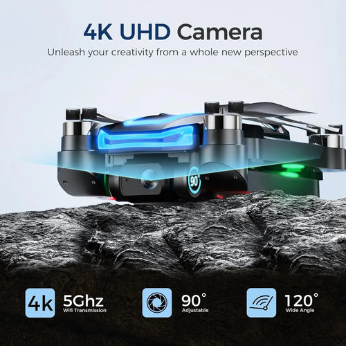 4K GPS Drone with HD Screen, Auto Return & Follow Me, Lightweight Under 250g, Easy for Beginners