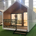 Tiny A Frame Triangle Cabin Kit Eco Friendly Wooden Prefab House for Summer Camp Vacation Stay
