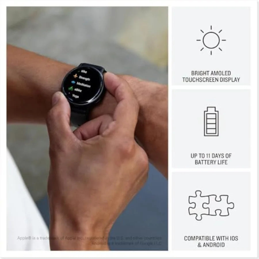 vivoactive 5 Health and Fitness GPS Smartwatch with AMOLED Display Up to 11 Days Battery Life Black Renewed