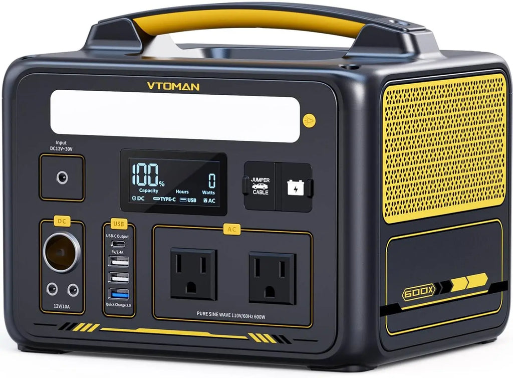 Portable Power Station Solar Generator Battery Power Station Jump Start Car Ac Outlet Pd Usb C Dc Camping Rv Travel