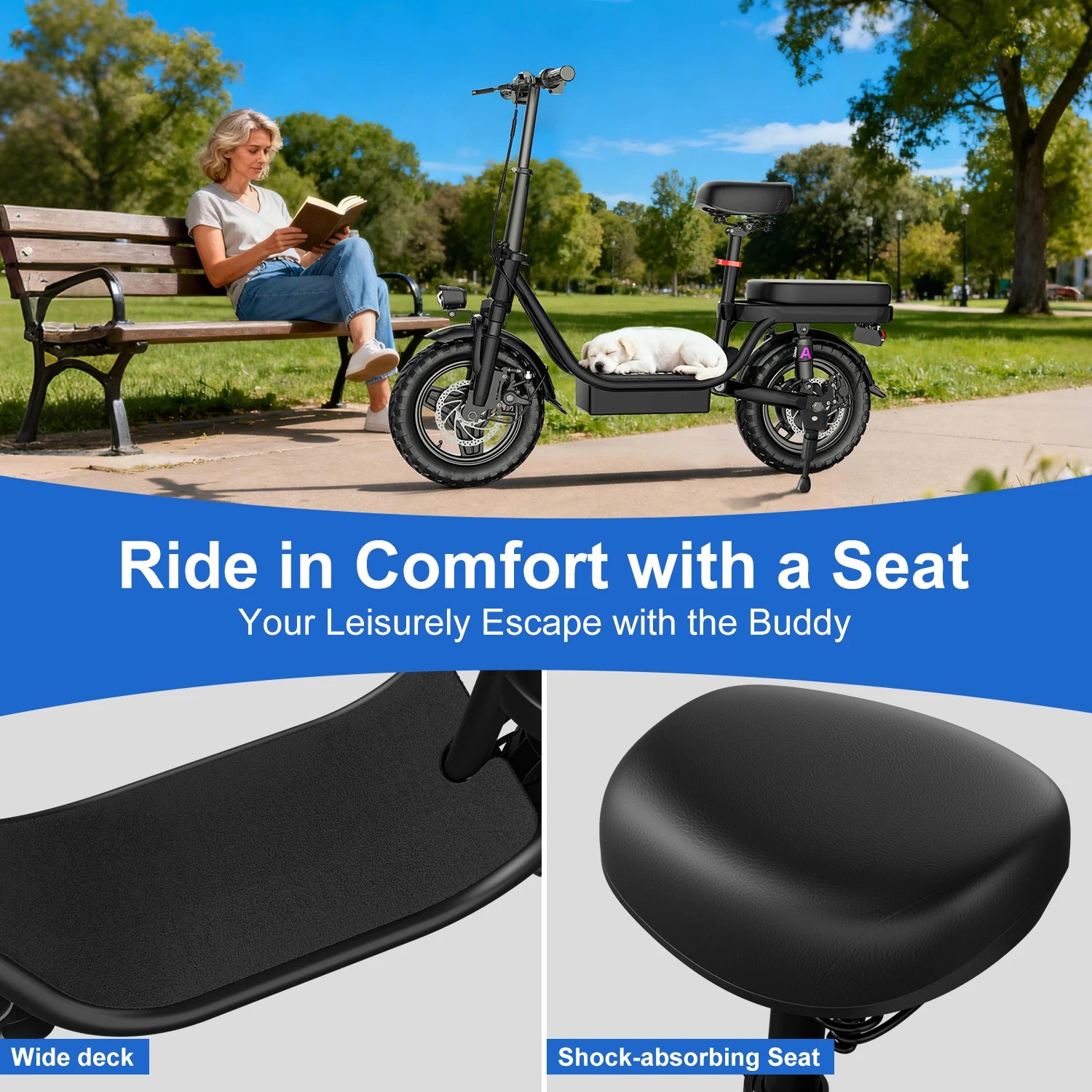 Electric Scooter Adult 14 26 Inch 1000w 30-60miles 48v 10a 15a 17.5a Removable Battery,adjustable Front Brake Seat Electric Bike