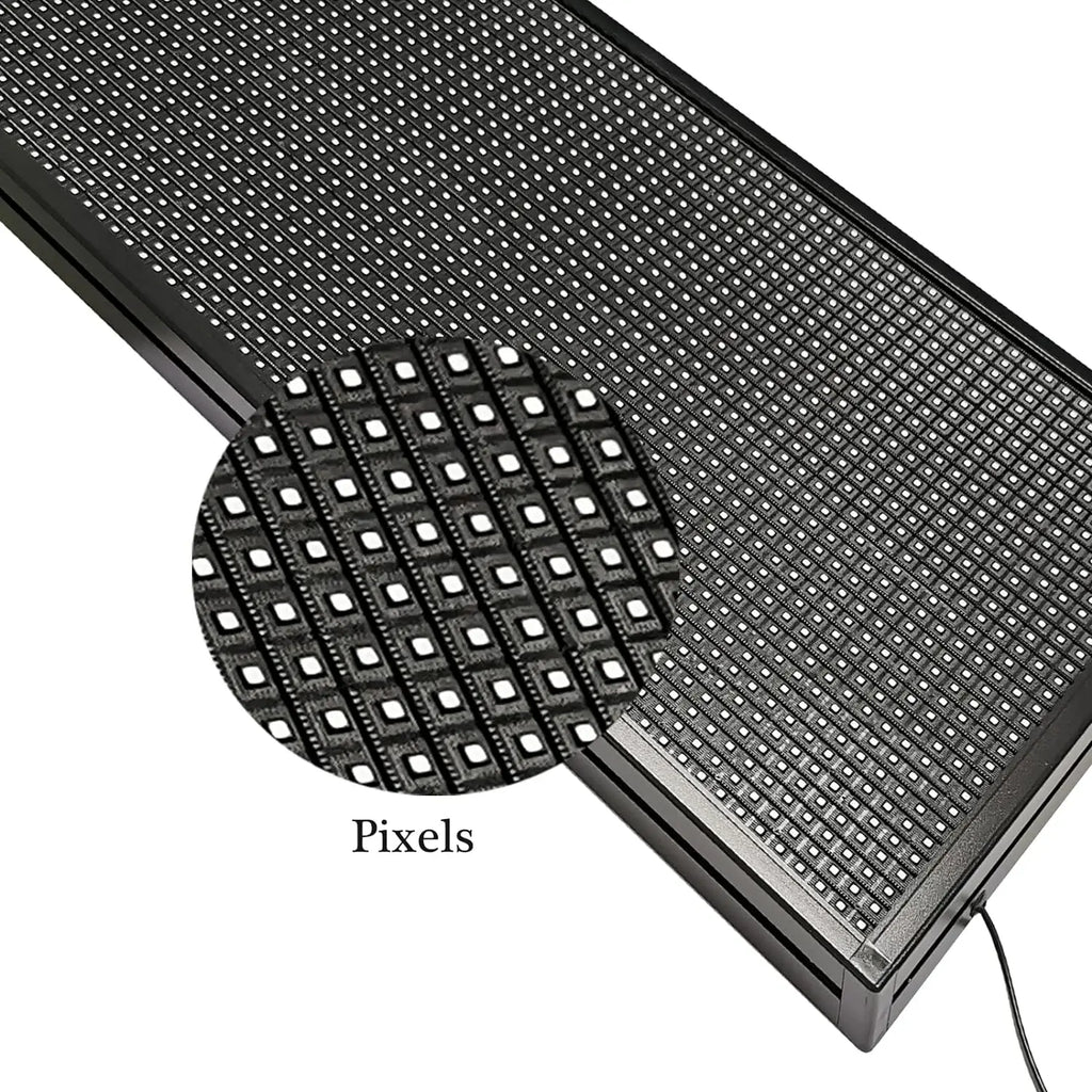 LED Scrolling Display Semi-outdoor Full Color P10 77"X14" WIFI Control Electronic for Business Advertising Board