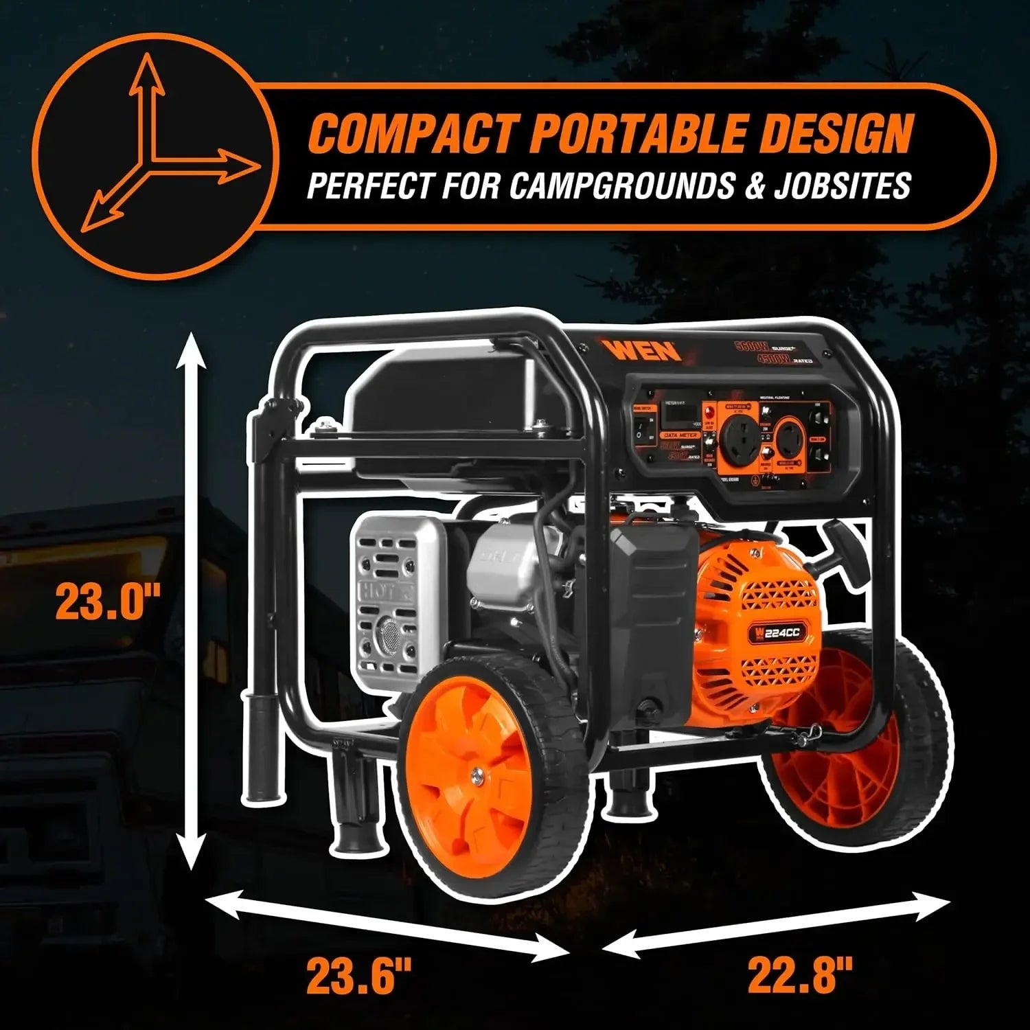 Customizable 5600-Watt Portable Generator, 224cc, Transfer-Switch and RV-Ready (GN5600)