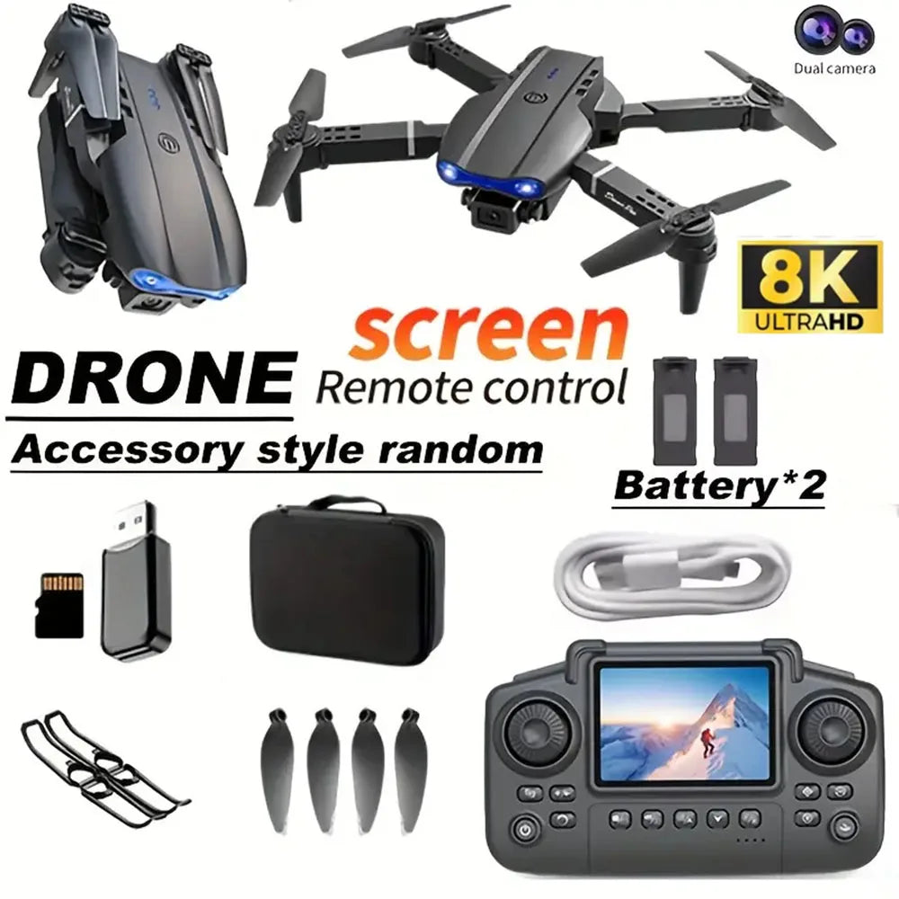 E99 Air Screen Control Drone Professional Wide RC Dron HD 4K Camera Foldable Helicopter Aircraft Quadcopter Drone Kid Gift Toys