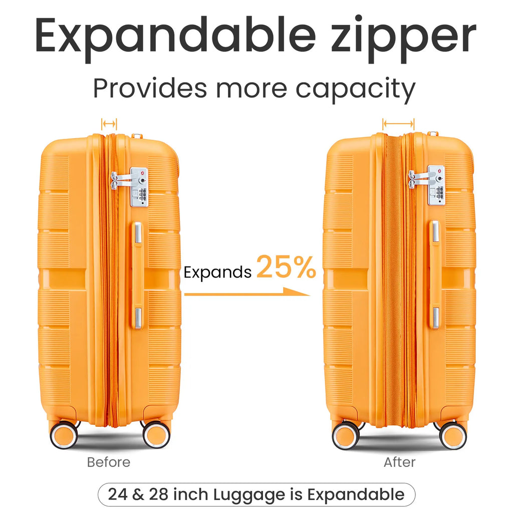 Luggage Sets 4 Piece(14/20/24/28) PP Lightweight & Durable Expandable suitcase  suitcase set kid travel suitcase and travel bags