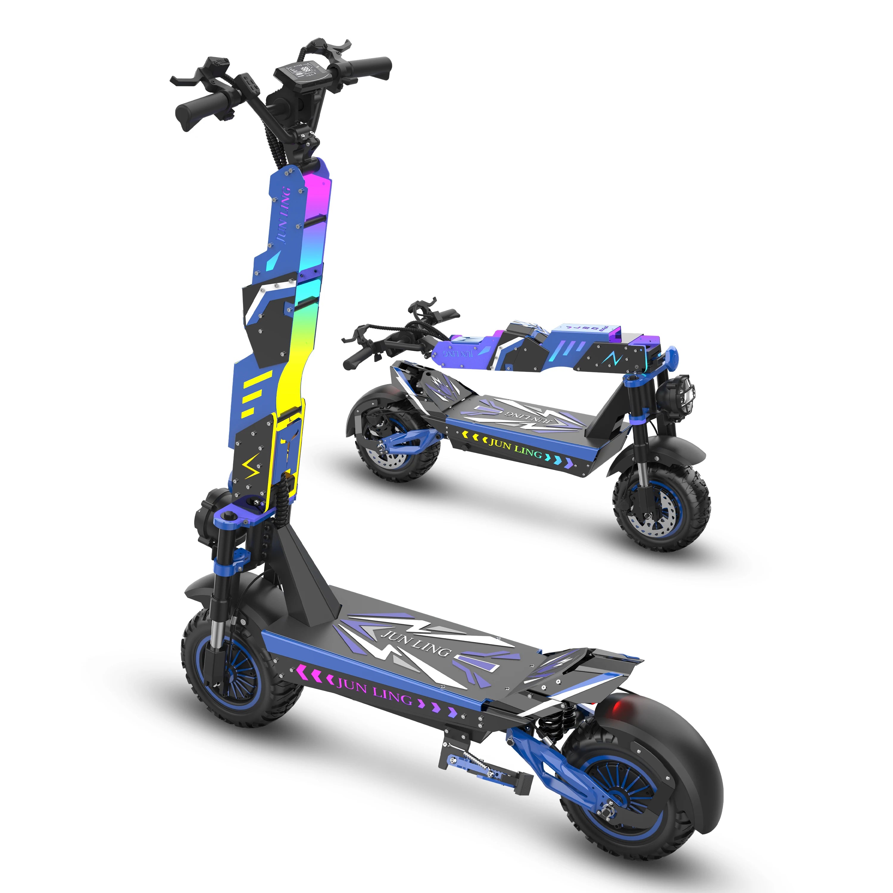 JL80 Electric Offroad Scooter -40 MPH 6000W Dual Motor for Adults 60V30Ah Battery 50Miles 12''All-Terrain Off-Road Tire Escooter