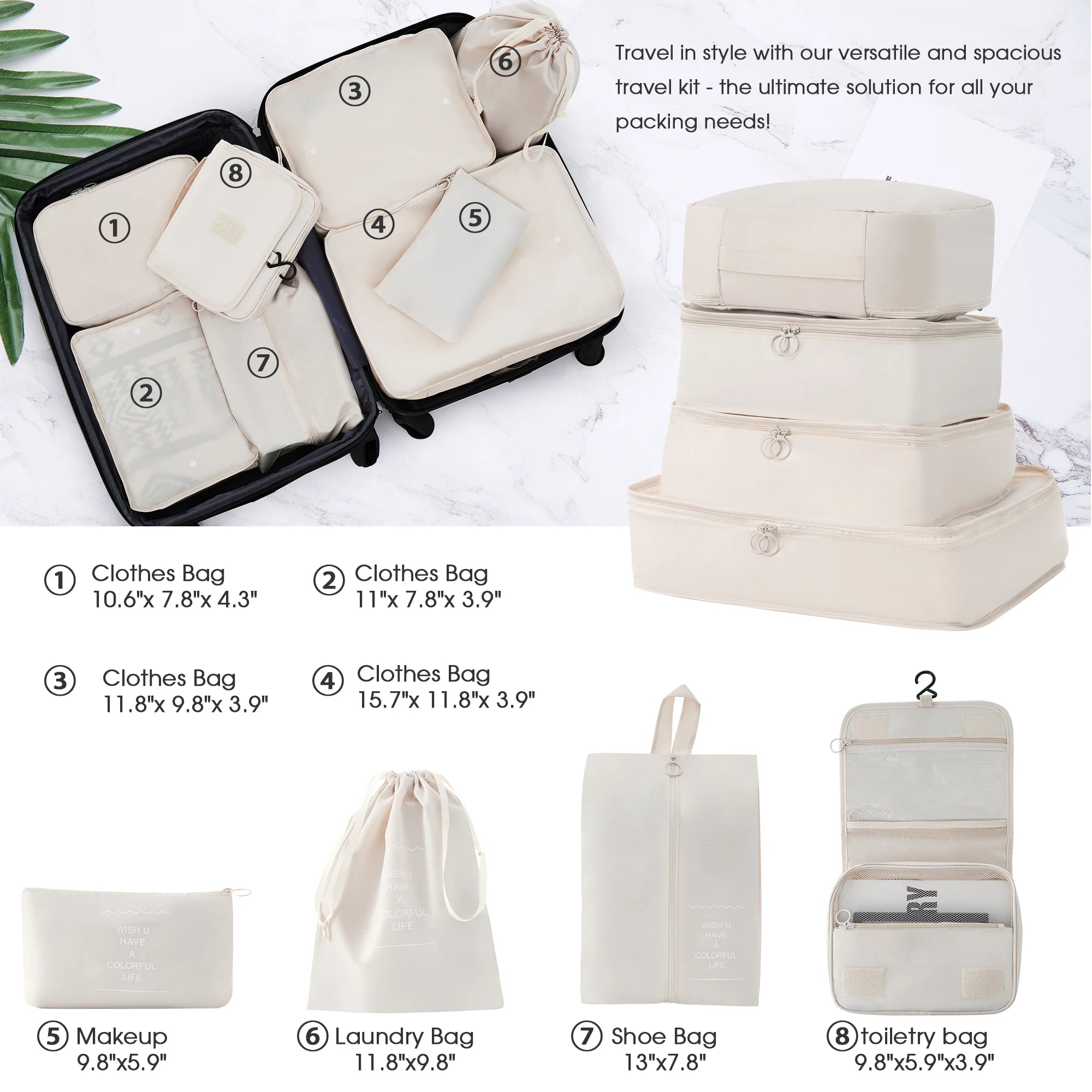 Hardshell Luggage Sets 4 pcs + Bag Spinner Suitcase with TSA Lock Lightweight-16"+20"+24"+28" Luggages set suitcases and travel