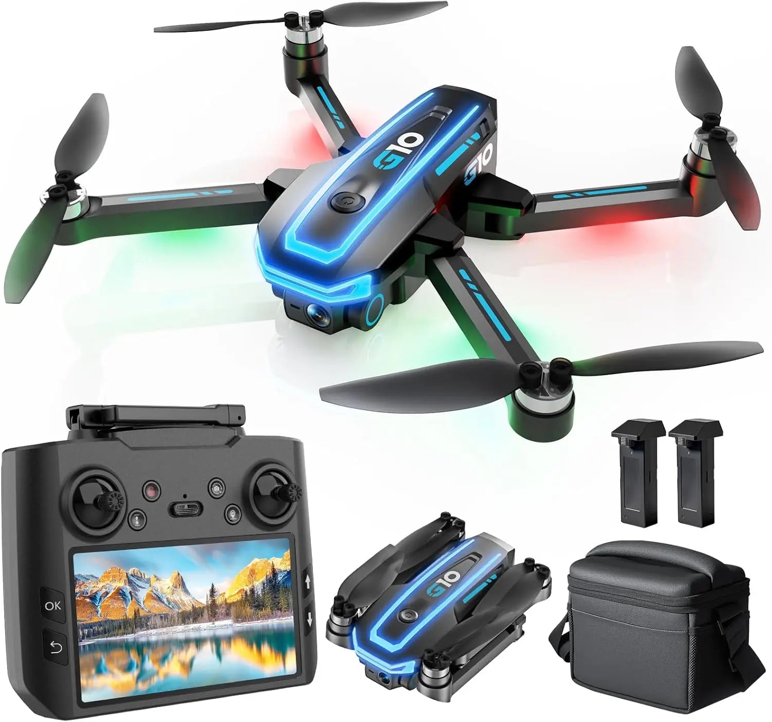 4K GPS Drone with HD Screen, Auto Return & Follow Me, Lightweight Under 250g, Easy for Beginners