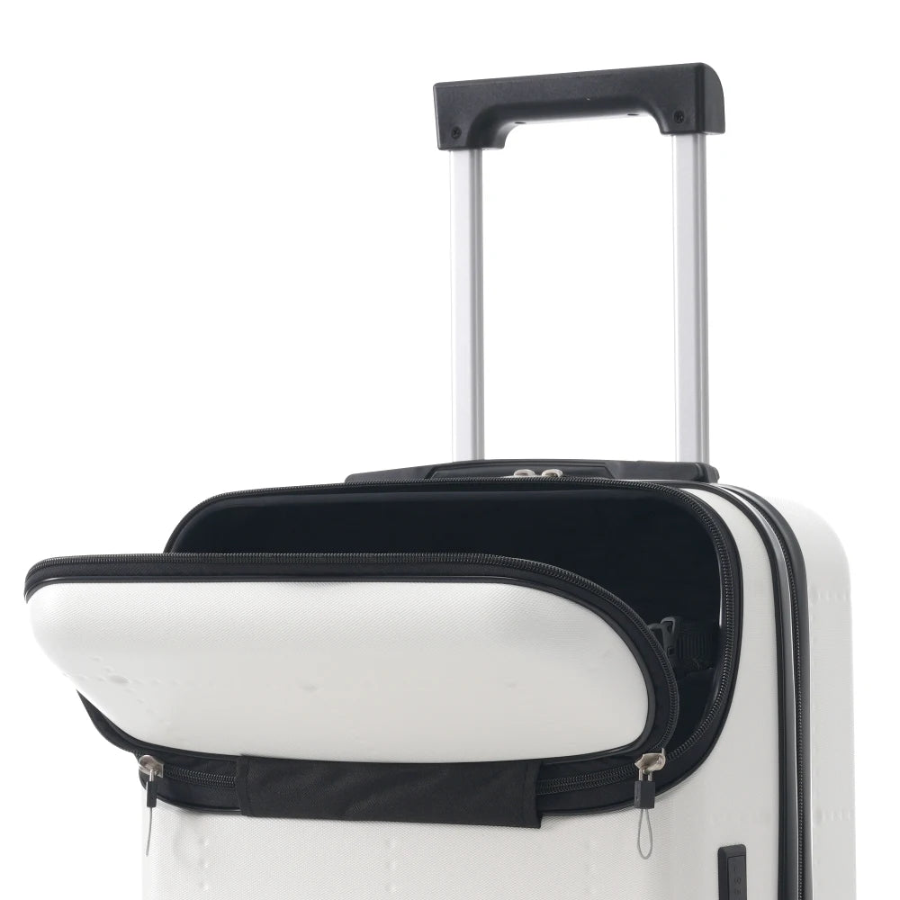 5 in 1 Hardside Luggage Set 20" Carry On with USB Port Half-opening Design Expandable 24/28" Double Spinner Wheels TSA Lock