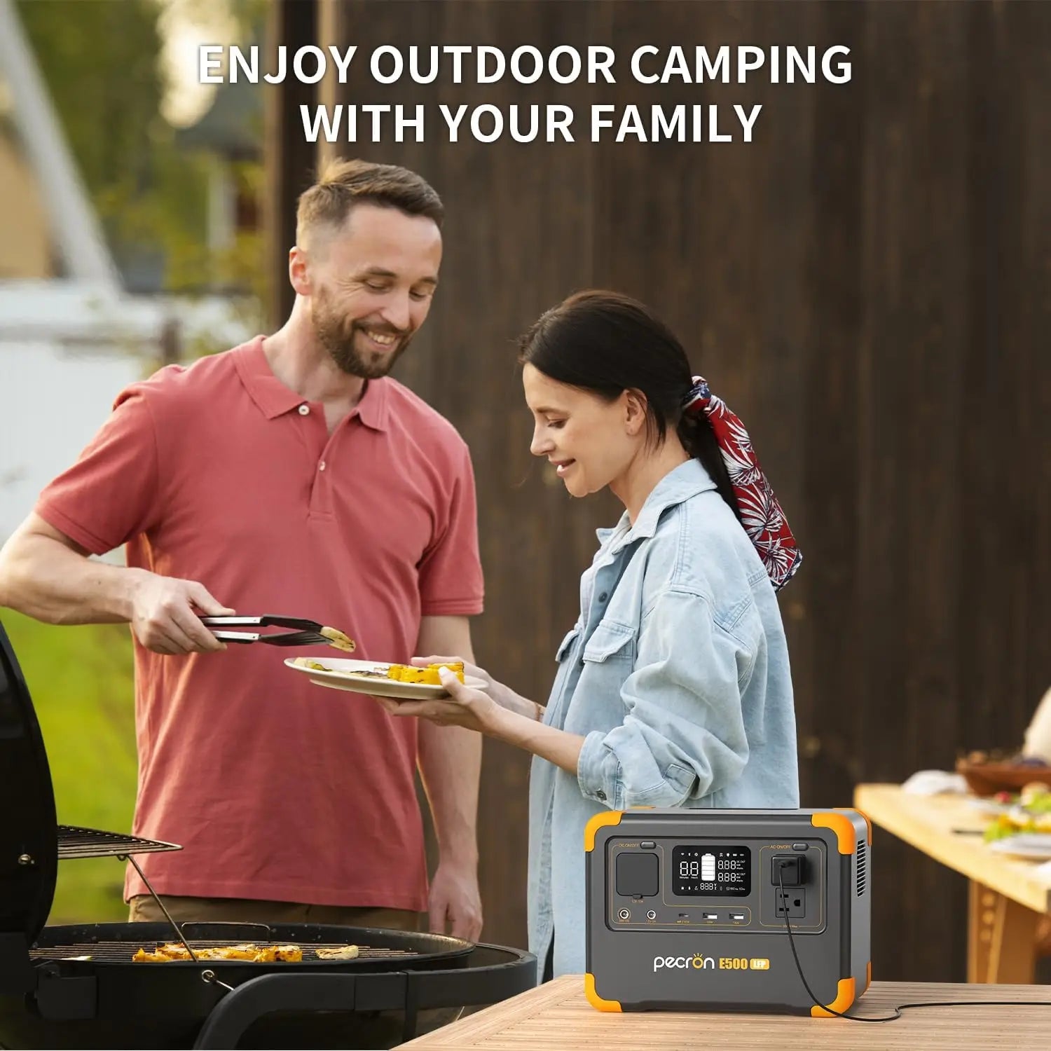 Portable Power Station 576Wh LiFePO4 Battery, 600W AC Outlets Solar Generator for Home Camping RV Emergency