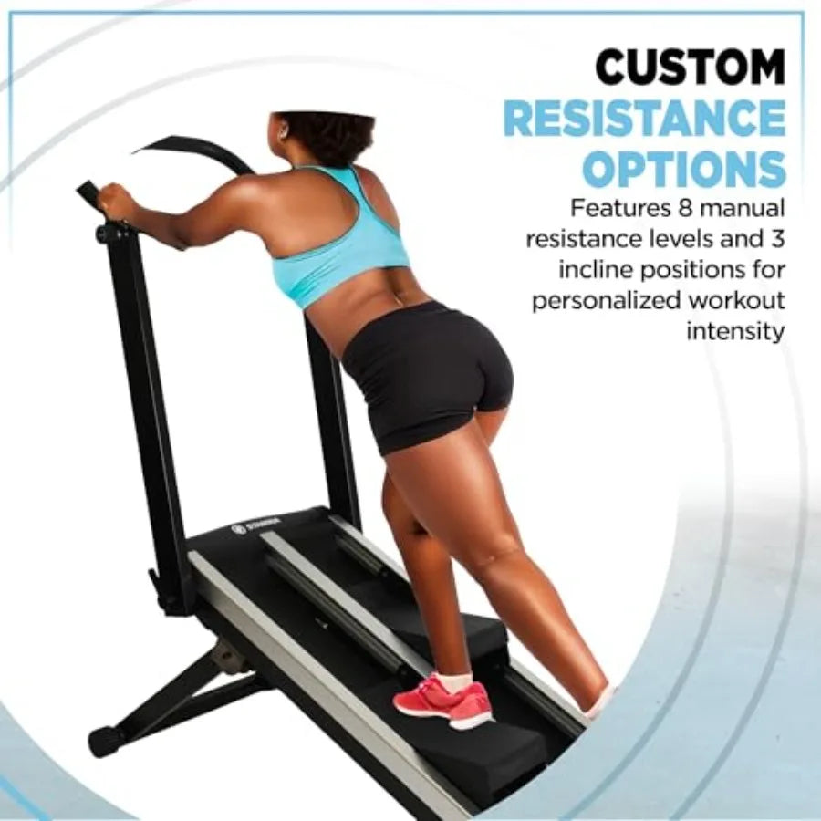Climber Compact Exercise Machine for Home Workout in Black with Durable Steel Frame and Smooth Resistance for Effective Cardio