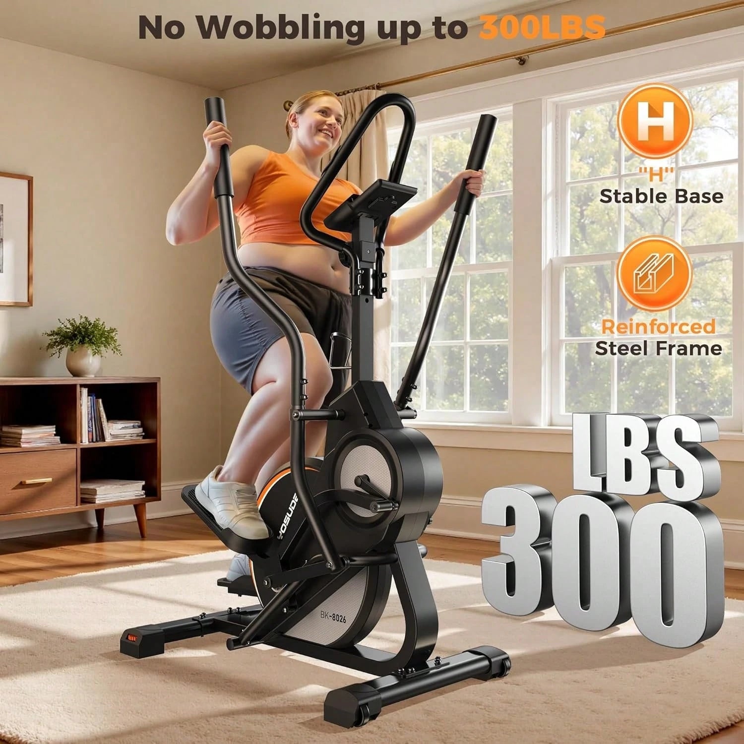 YOSUDA Cardio Climber Stepping Elliptical Machine,3 in 1 Elliptical,Fitness Cross Trainer with Hyper-Quiet Magnetic Drive System