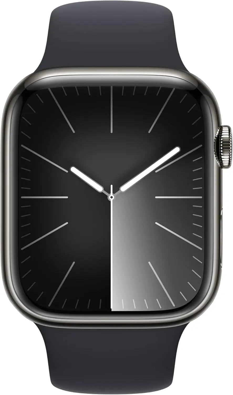GPS+Cellular 45mm Smartwatch, Graphite Stainless Steel Case with Midnight Sport Band, S/M (Renewed Premium)