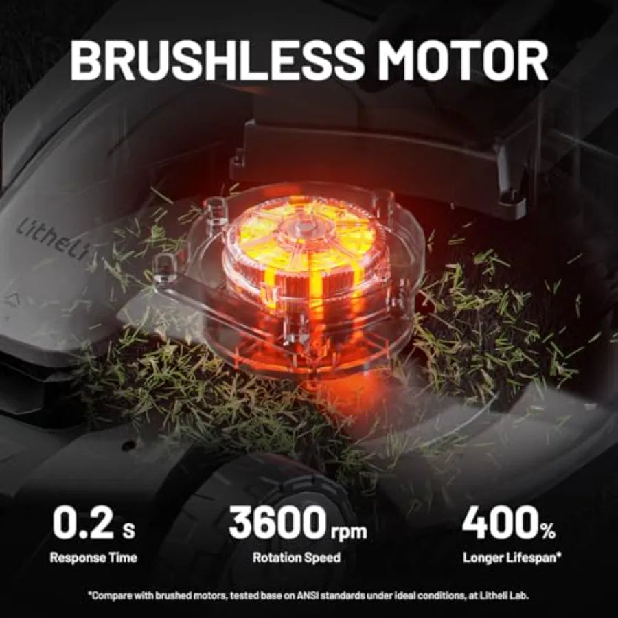 18-inch 40V Brushless Lawn Mower for Garden Yards Lightweight Cordless Lawn Mower Battery Powered with 6-Position Height Adjust