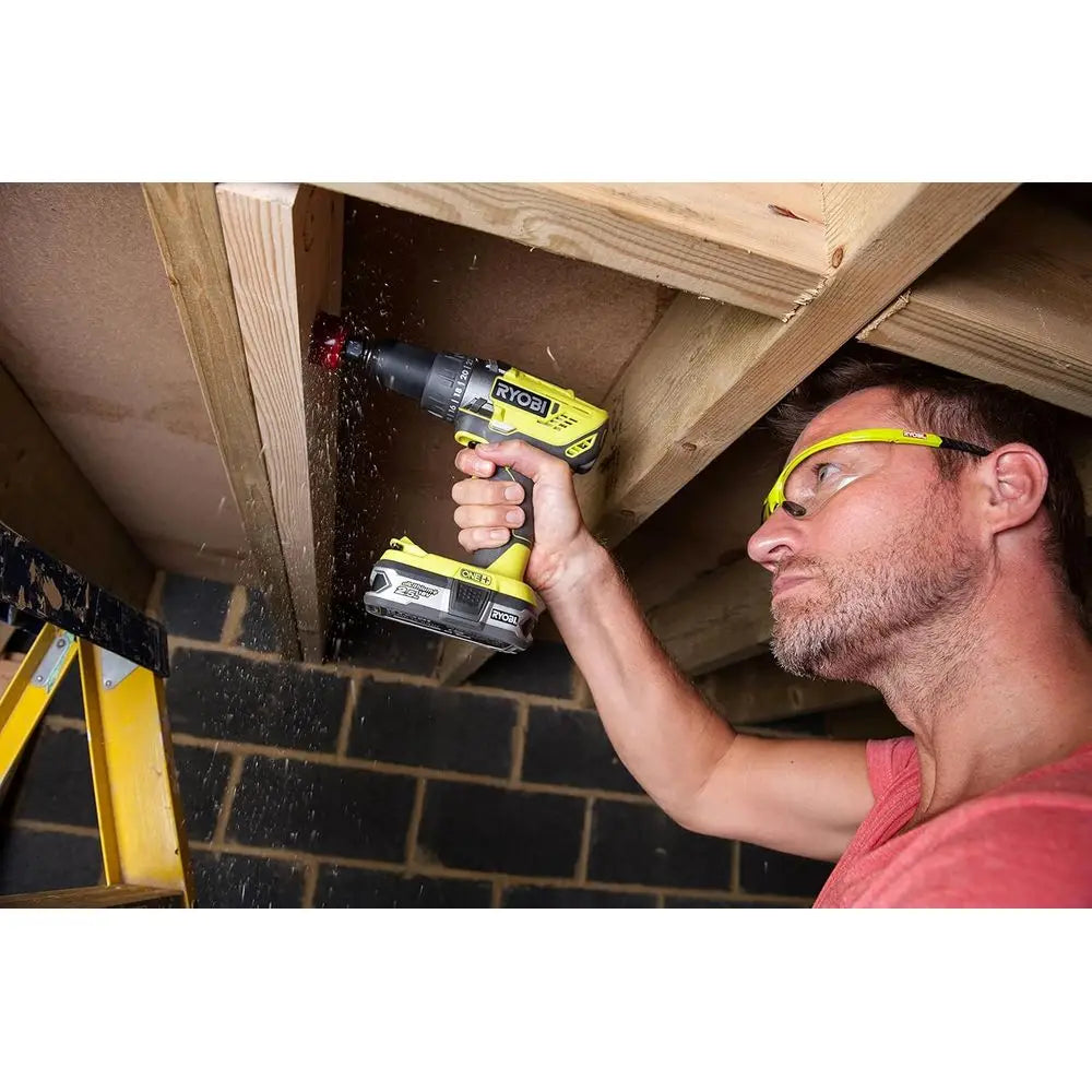 18V Cordless Drill with 2-Speeds, 2 Lithium Batteries and Storage Bag