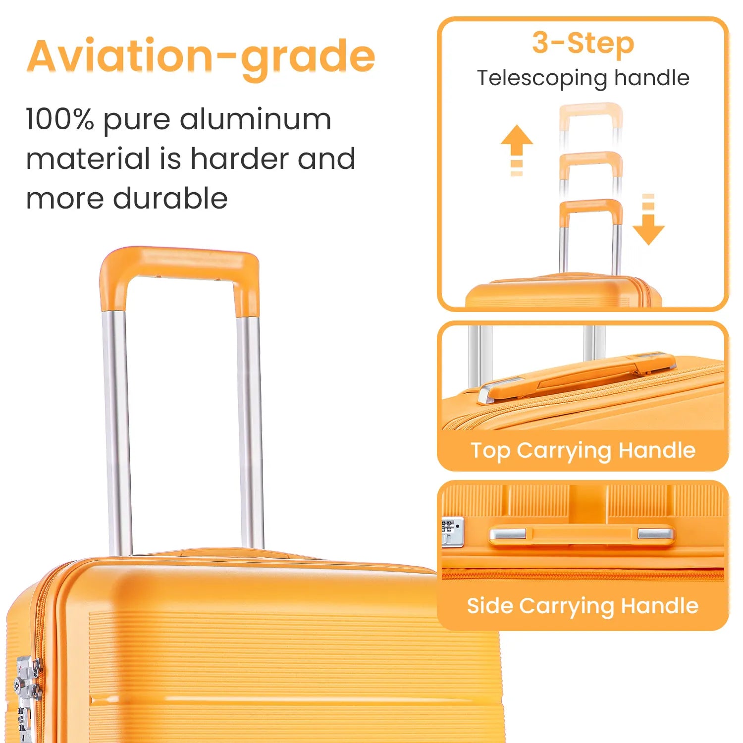Luggage Sets 4 Piece(14/20/24/28) PP Lightweight & Durable Expandable suitcase  suitcase set kid travel suitcase and travel bags