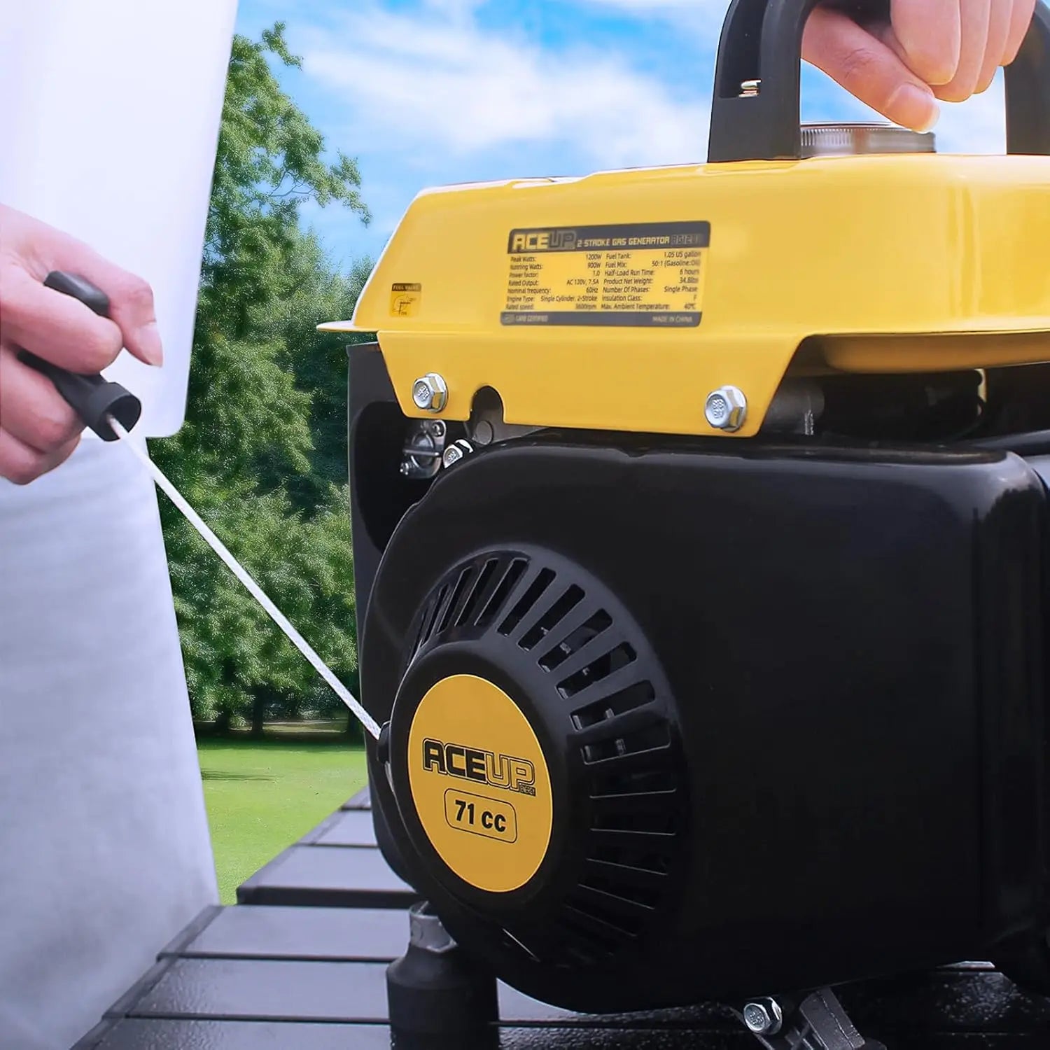 1200W Portable Gas Generator for Home Use, Lightweight & EPA Compliant